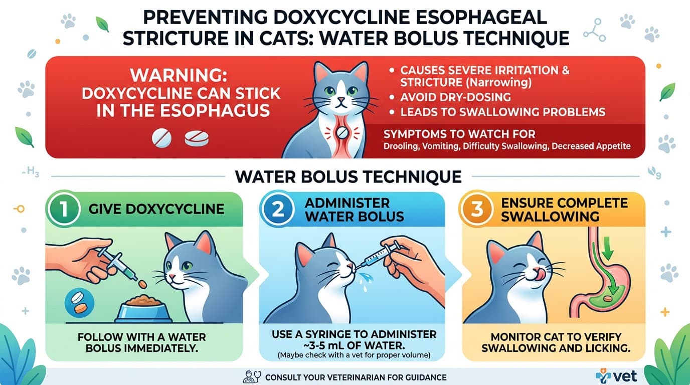 Cat esophageal stricture prevention protocol for doxycycline administration