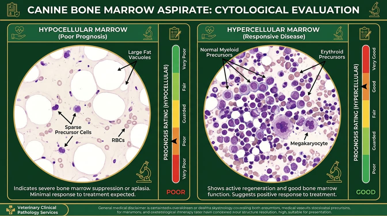 Bone marrow cytology comparison: hypocellular versus hypercellular marrow in chronic ehrlichiosis