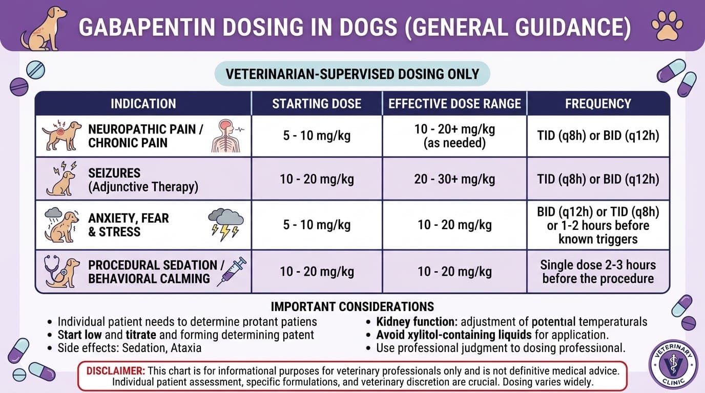 Gabapentin dosing chart for dogs by indication