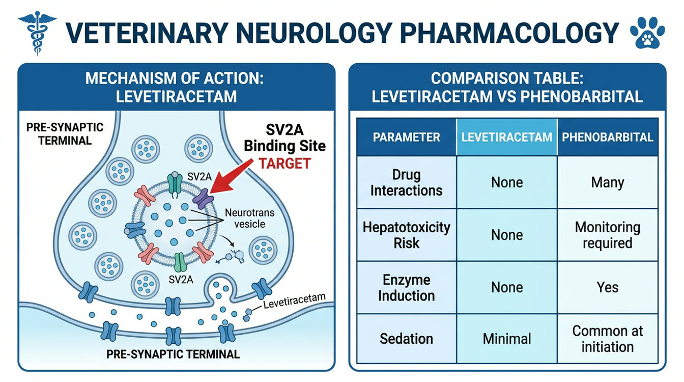 Levetiracetam mechanism of action and pharmacologic advantages compared to phenobarbital