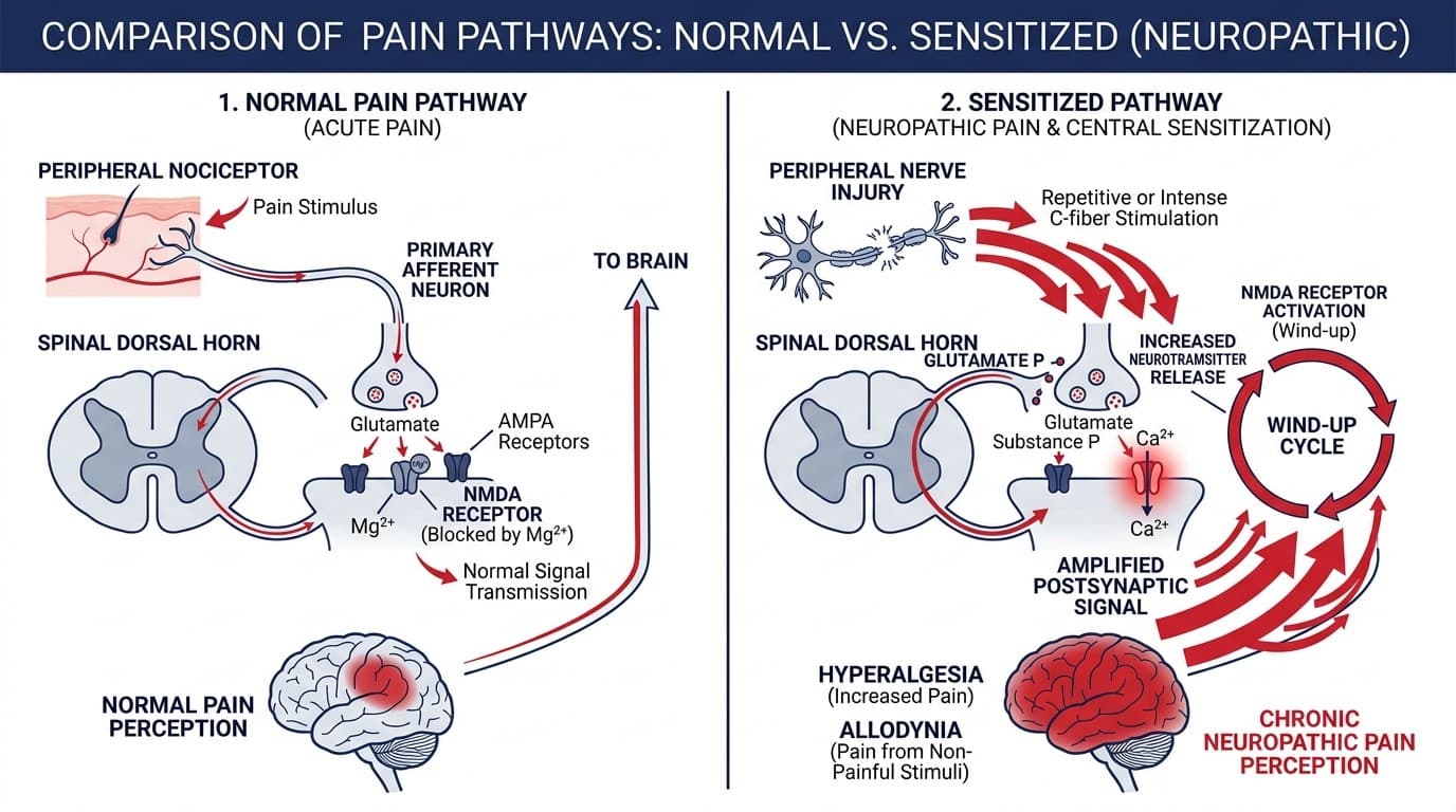 Pathophysiology of central sensitization in neuropathic pain