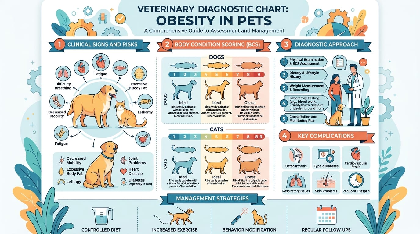 Body condition scoring chart for dogs showing scores 1 through 9