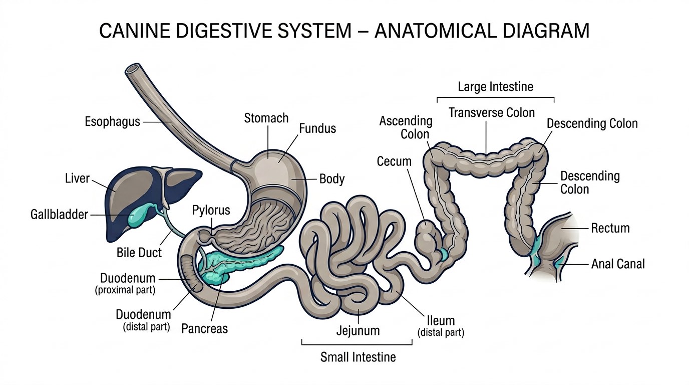 Medical anatomy diagram β Pancreatitis Dogs