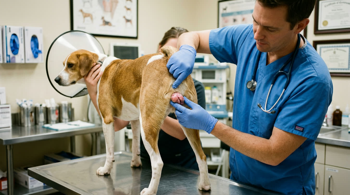 Dog with transmissible venereal tumor showing partial regression after vincristine treatment